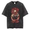 2026 Anime Jujutsu Harajuku Vintage Washed T-Shirt Cotton Men Streetwear Women Short Sleeve Unisex Y2k