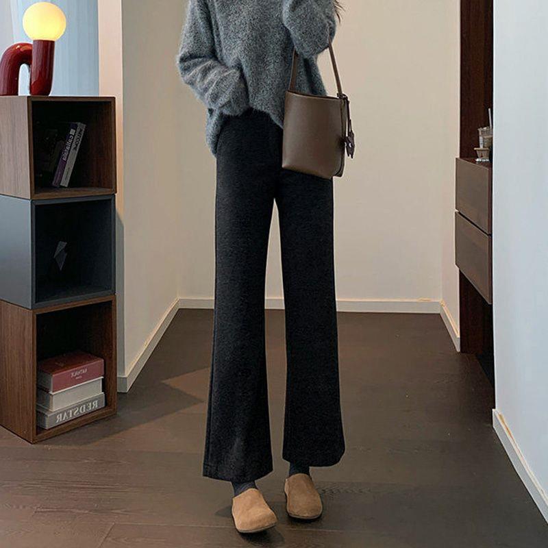 

Women s Black High Waist Micro Flare Pants - Slimming, Petite, Cropped, Versatile, Spring 2026 Fashion Casual Wear L [106-116 lbs]