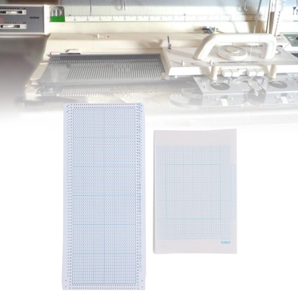 10 Pcs Stitches Punch Card 10 Pcs Grid Paper Nylon Knitting NaMachine Accessory