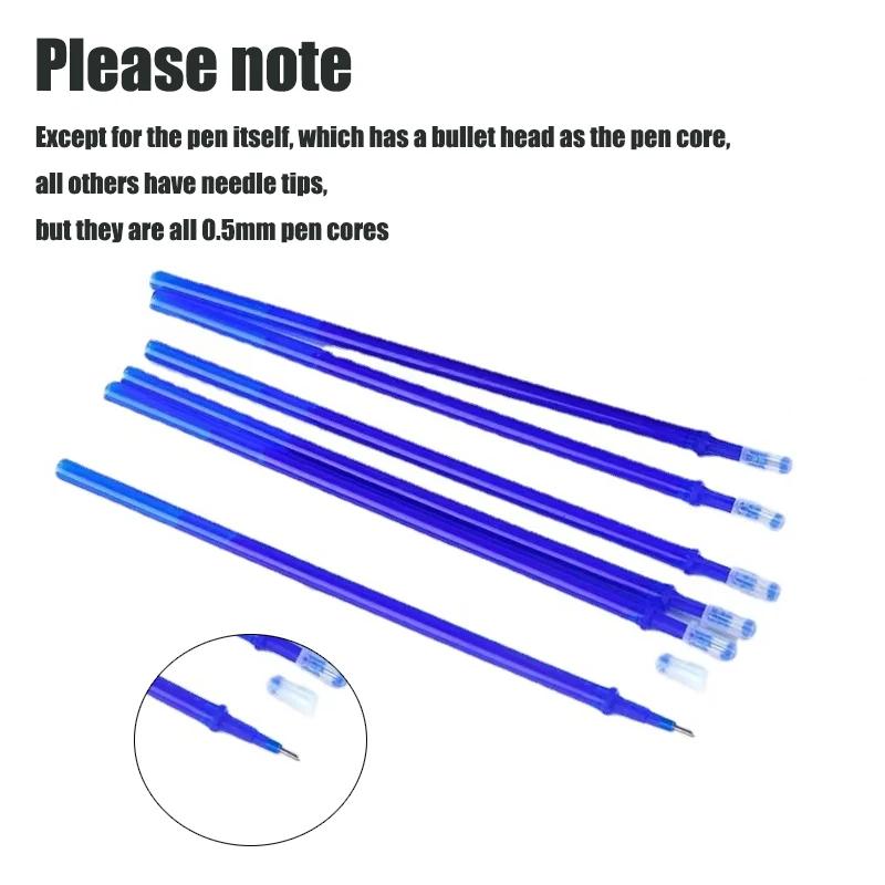 0.5mm Blue Black Red Green Erasable Gel Pen Set with Eraser Magic Ink Washable School Office Writing Painting Stationery