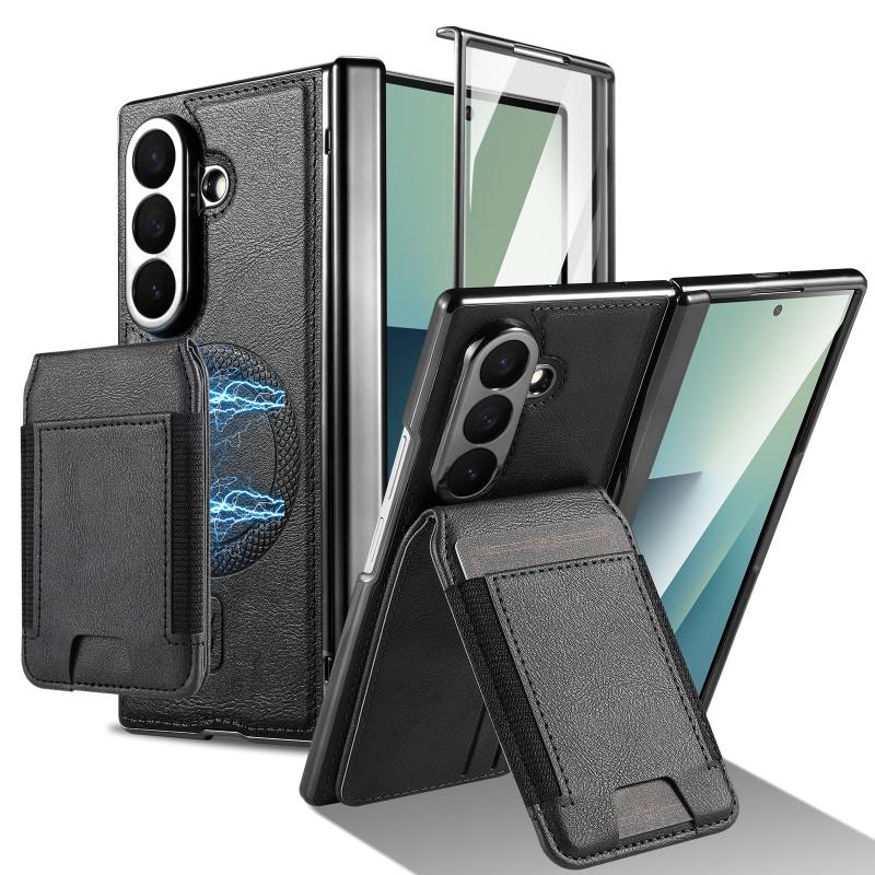 Electroplated leather card case for Samsung