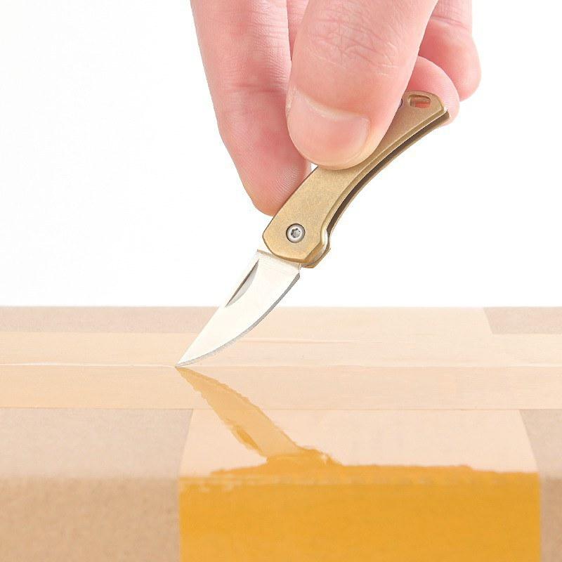 Brass Foding Knife Portable Mini Pocket Knives for Men Gift Keychain Outdoor Survival Multitool EDC For Unpacking Express Boxes