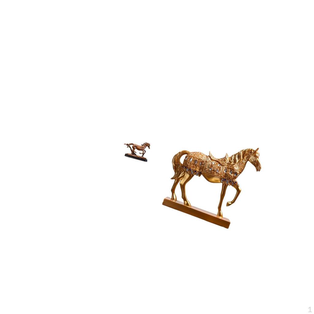 Sculpture Figurine Artwork Collectible Ornament Horse Statue for Desk Decoration Bookcase Living