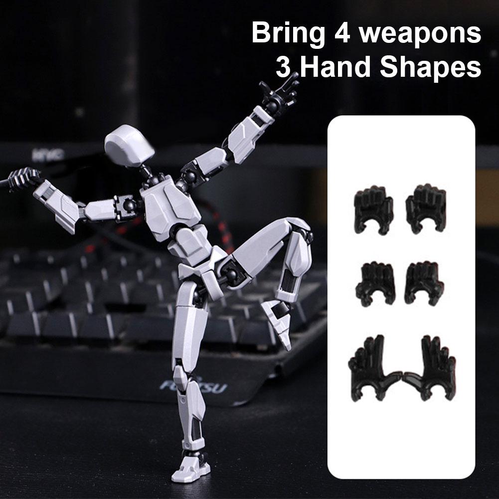Multi-Jointed Movable Shapeshift Robot 3D Printed Mannequin Dummy Action Figures Toys Mini Movable Joints Skeletons Desk Decor