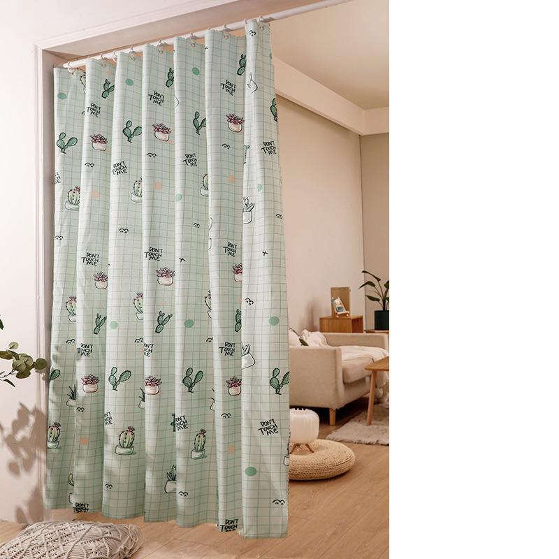 

Active Printing and Dyeing Partition Curtain Hook Type Non Perforated Household Bedroom Door Curtain Kitchen Bathroom Cover Curtain Dust Curtain 100x225cm Rodless