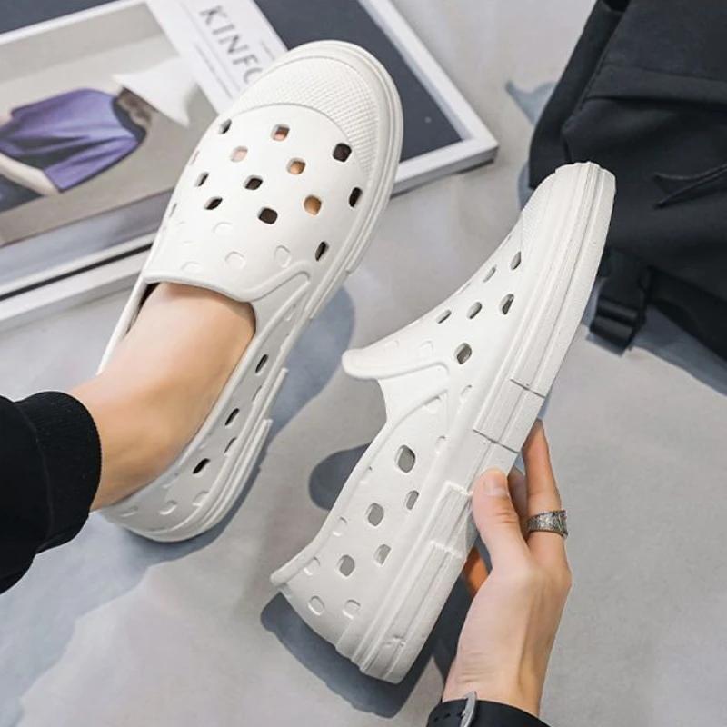 Fashion Height Men's Sandal Hole Shoes Beach Color Outdoor Luxury H New Design 2025 Fashion High Quality on Offer Big Size Buy Male Shoe