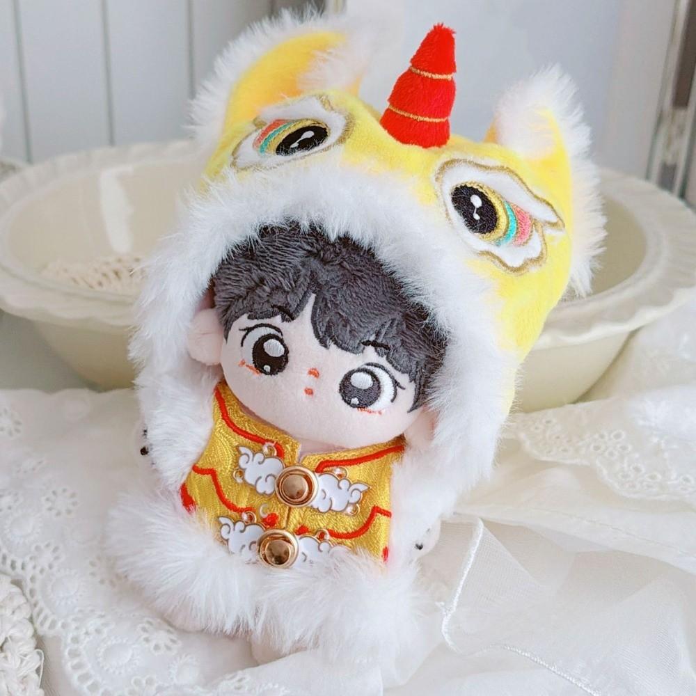 1 set Dancing Lion Doll Clothes Outfit Chinese Style Doll Dress Up Set  New Year Gift