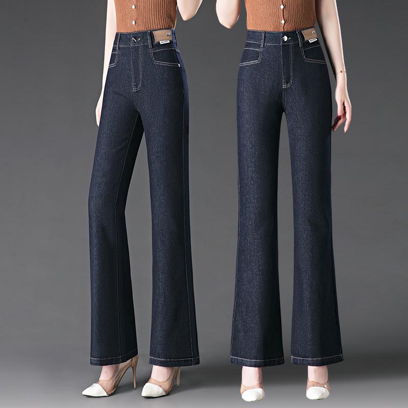 

Women s High-Waisted Micro-Flare Denim Jeans - Non-Fading, Slimming Bootcut for Spring & Autumn 30/2XL (115-125 jin)