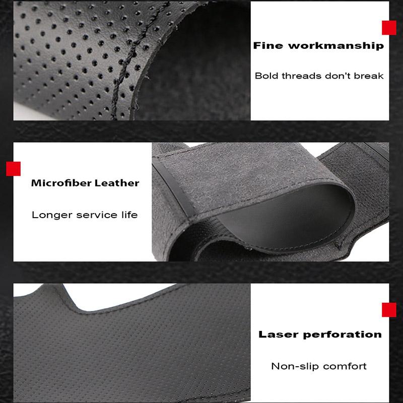 Husa Negră din Piele Microfibră pentru Volanul Mașinii BMW M Sport M3 E90 E91 E92 E93 E87 E81 E82 E88 X1 E84