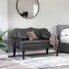 Chesterfield Bench Black 120.5 x 65 x 75 cm Faux Leather
