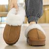 Moda Inverno Leggere Tinta Unita Antiscivolo Resistenti all'Usura Velluto Calde Pantofole Casual Mezzo Supporto Cotone Pantofole 36-43