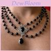 Gothic Victorian Medieval Fantasy Necklace With Geometric Pendant For Women