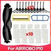 Fit For AIRROBO P10 Robot Vacuum Cleaner Spare Part Accessory Kit Main Side Brush Hepa Filter Brush Cover