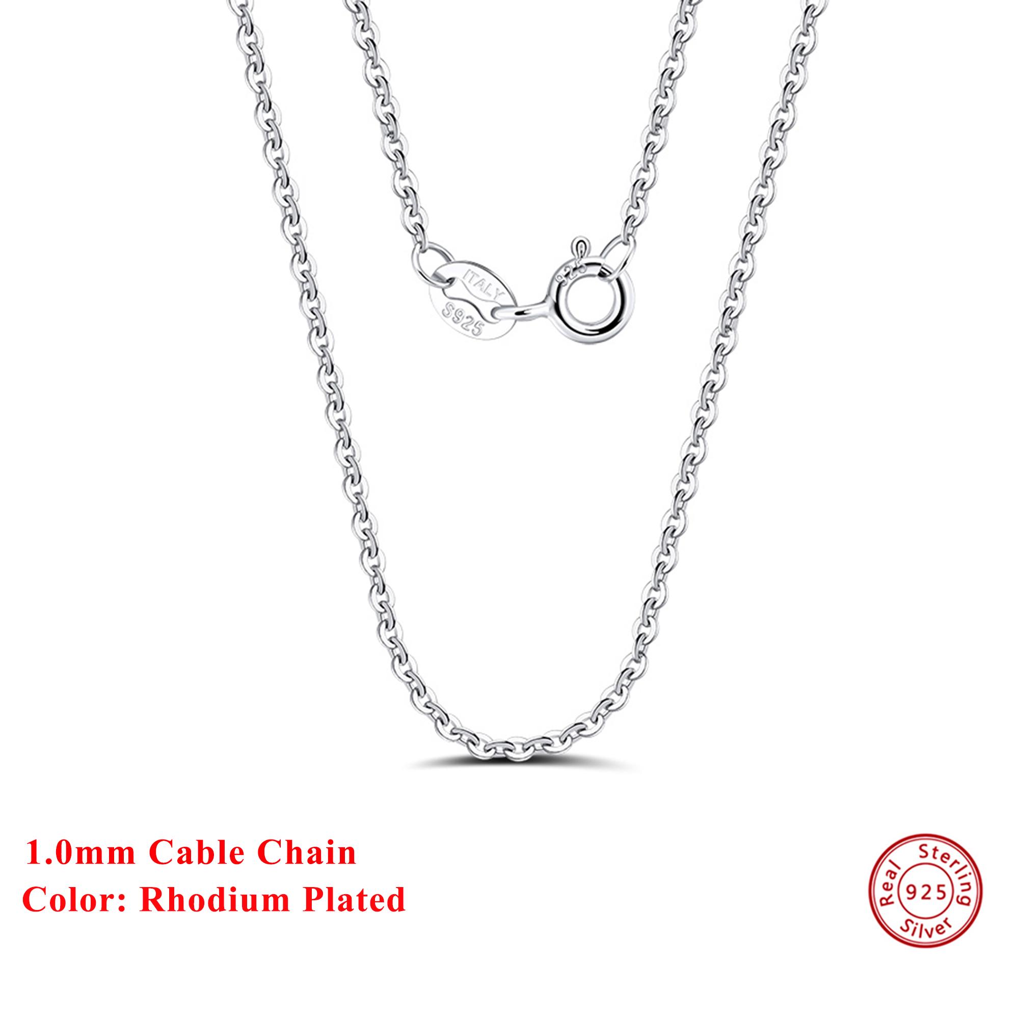 

EFFIE QUEEN New 925 Sterling Silver Simple Basic Chain Necklace Cable Chain, Box Chain and Side Chain Ideal Jewelry Gift SC06 40cm серебряный
