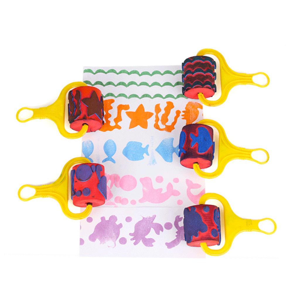 5PCS EVA Roller Rush Painting Sponge Brush Paint Set Kit for Canvas