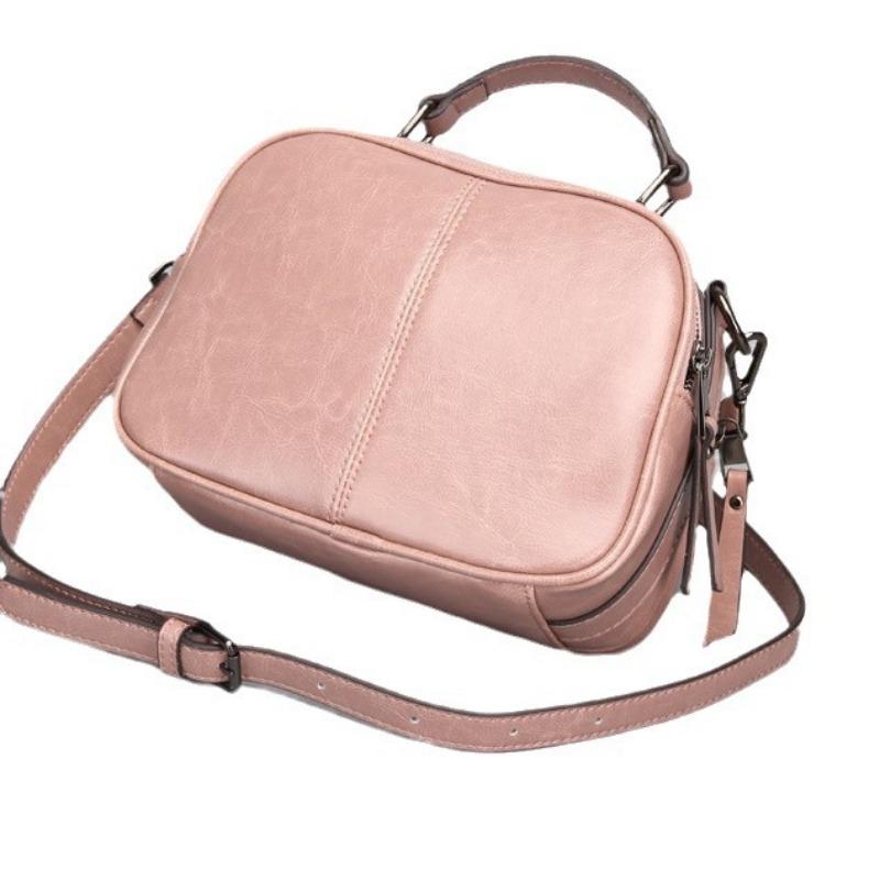 Genuine Leather Cowhide Small Bag Fashion Women's Shoulder Bag Casual All-in-one Handbag Crossbody Bag Women's Bag