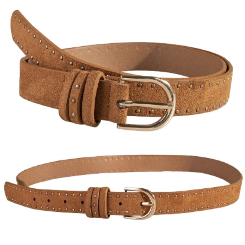 PU Leather Women Waist Belts Punk Buckle Waist Belts Dress Belt Metal Rivet Waistbands  Party