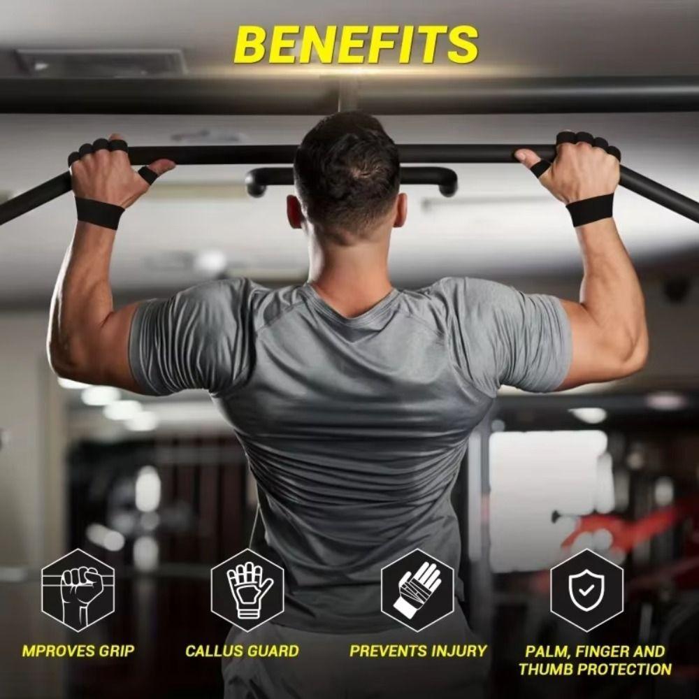 1 Pair Non-Slip Weight Lifting Gloves Four-finger Fitness Workout Gloves  Build Muscle