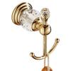 European Style Gold-Plated Crystal Towel Rack - Wall-Mounted, Stainless Steel
