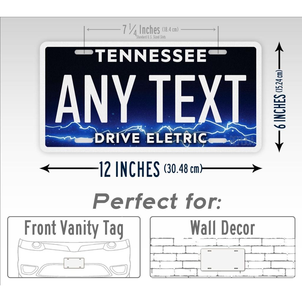 Personalisierter Tennessee Electric Custom Text Schild Metall Wanddekor Wasserdicht