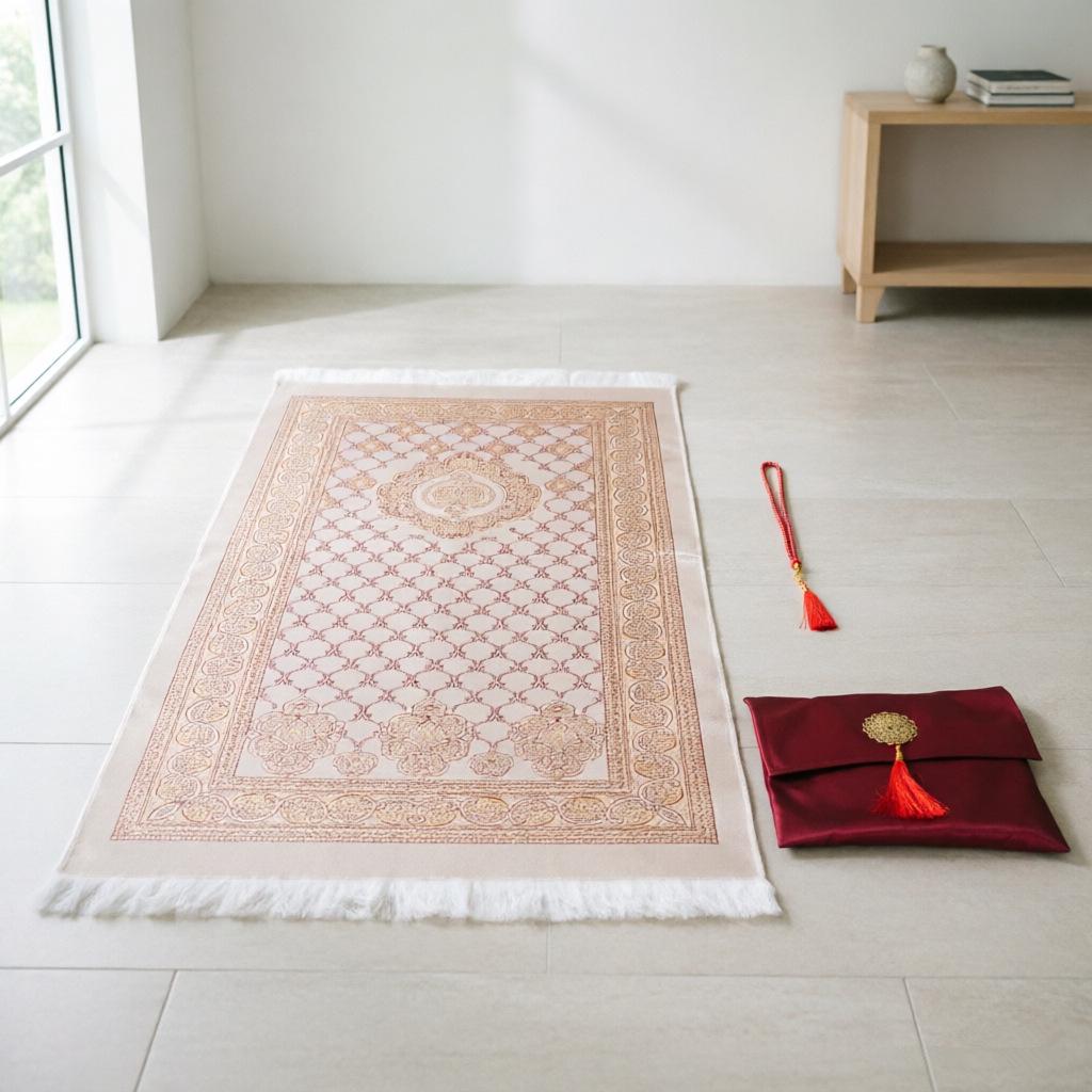 Four Seasons Elastic Thread Prayer Mat with Retro Pattern