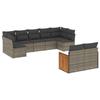 VidaXL Garden Lounge Set with Cushions 9 Pcs, Patio Sofas, Patio Furniture Set, Outdoor Furniture, Grey 3227971