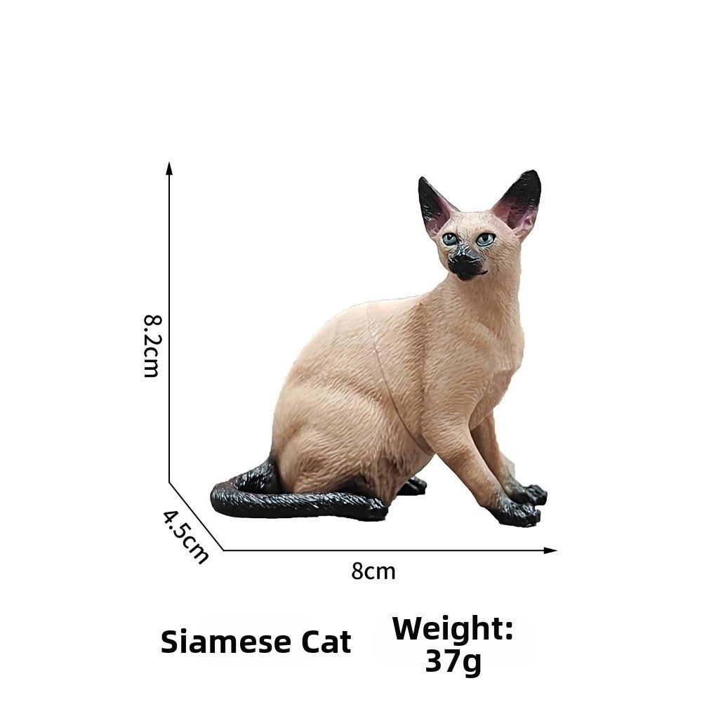 Mini Cat Model Figures Pastoral Cat Animal Model New Simulation Dog Ornament Gifts