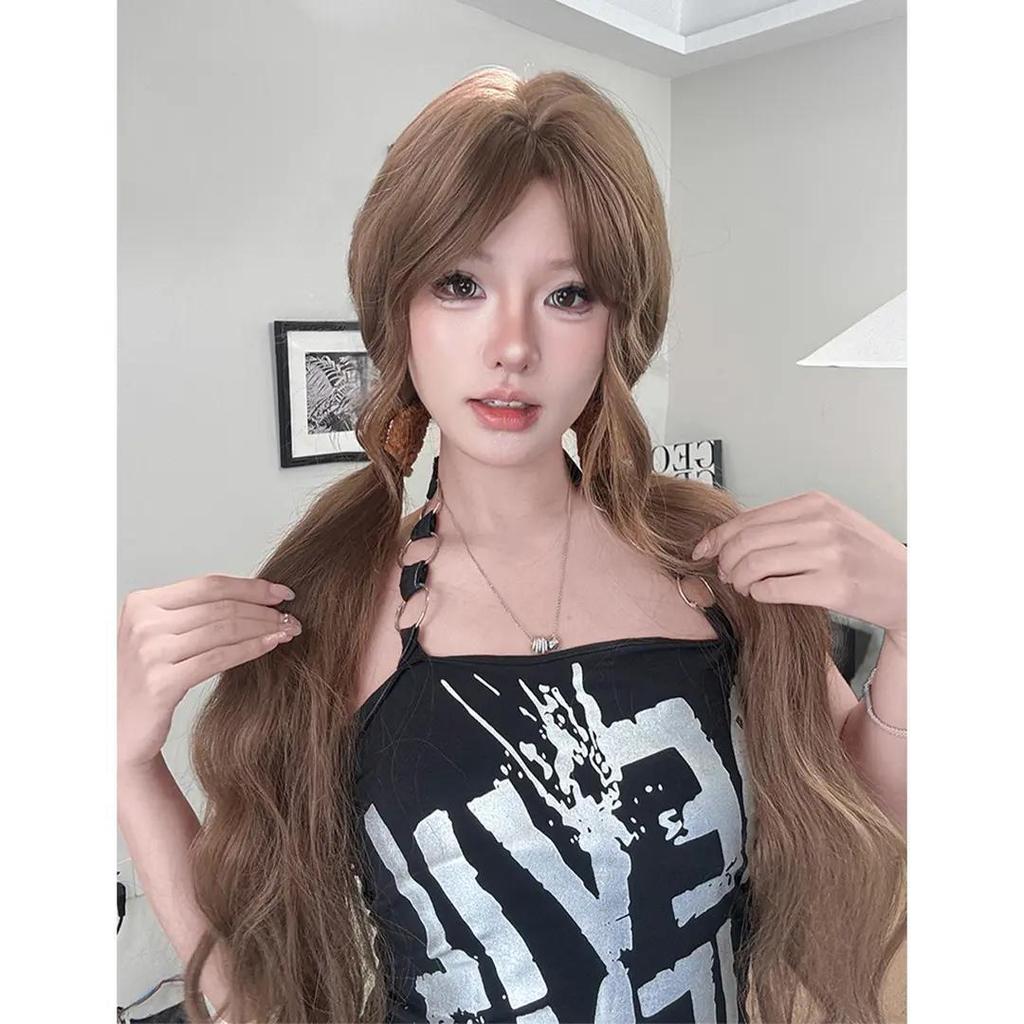 Women's Water Wave Curly Wig: Age-Defying, Face-Shaping, Middle Part, Long, and Natural-Looking