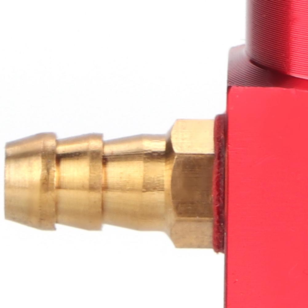 6mm CNC Aluminum Inline Gas Fuel Tap Petcock Switch For PIT PRO Quad Dirt Bike ATV (Red)