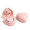 Trending 5g Heart Cushion Foundation Container, Mini ABS Empty Pot with Love Powder Puff, Aesthetic Travel Essential
