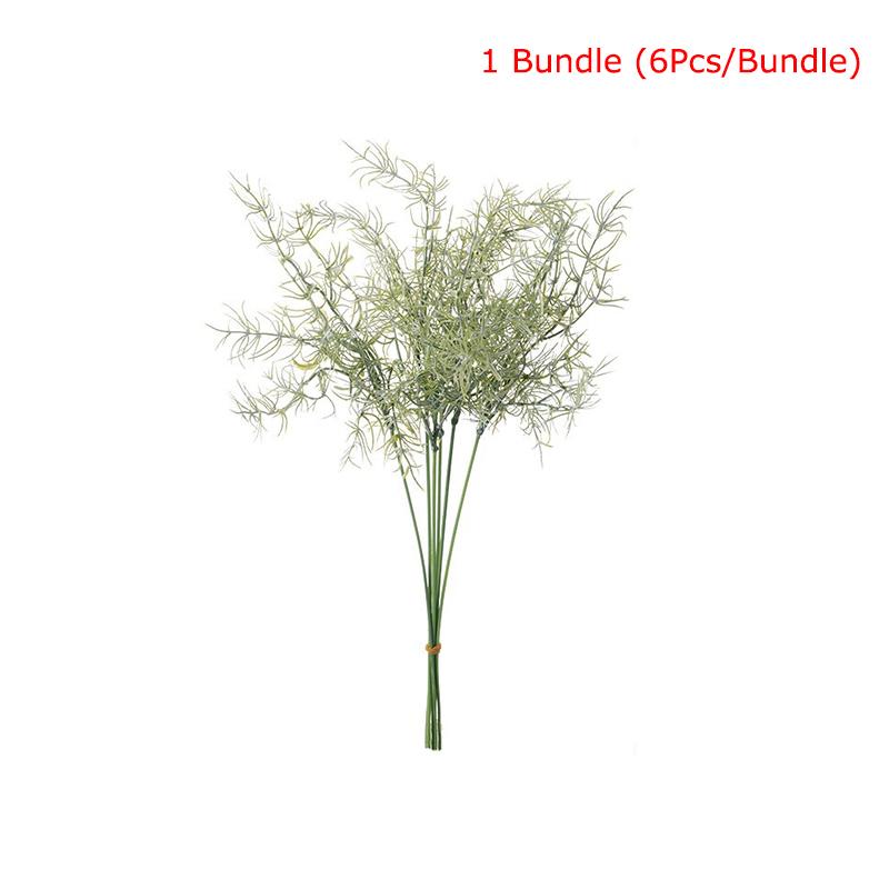 1/6 Bundles Vase Filler Christmas PVC Bohemian Artificial Pampas Grass Bouquet Elegant Floral Arrangement Weddings