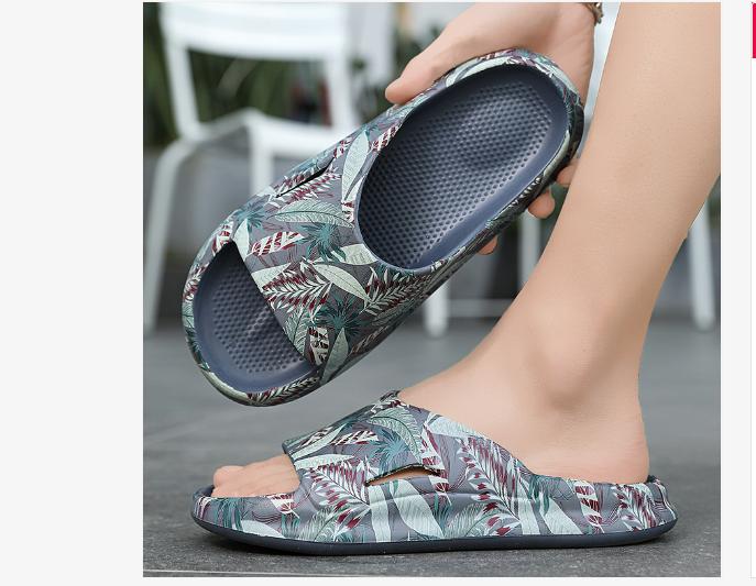 Unisex House Slippers Summer Women Outdoor Casual Beach Slides Thick Sole Home Non-Slip Men Bathroom Shoes Flat Bottom Sandals