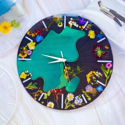 Molde de Silicona de Reloj Molde de Resina de Reloj Despertador Molde Redondo Temporizador - Molde de Fundición de Epoxi para Manualidades de Resina DIY Decoraciones de Pared para el Hogar