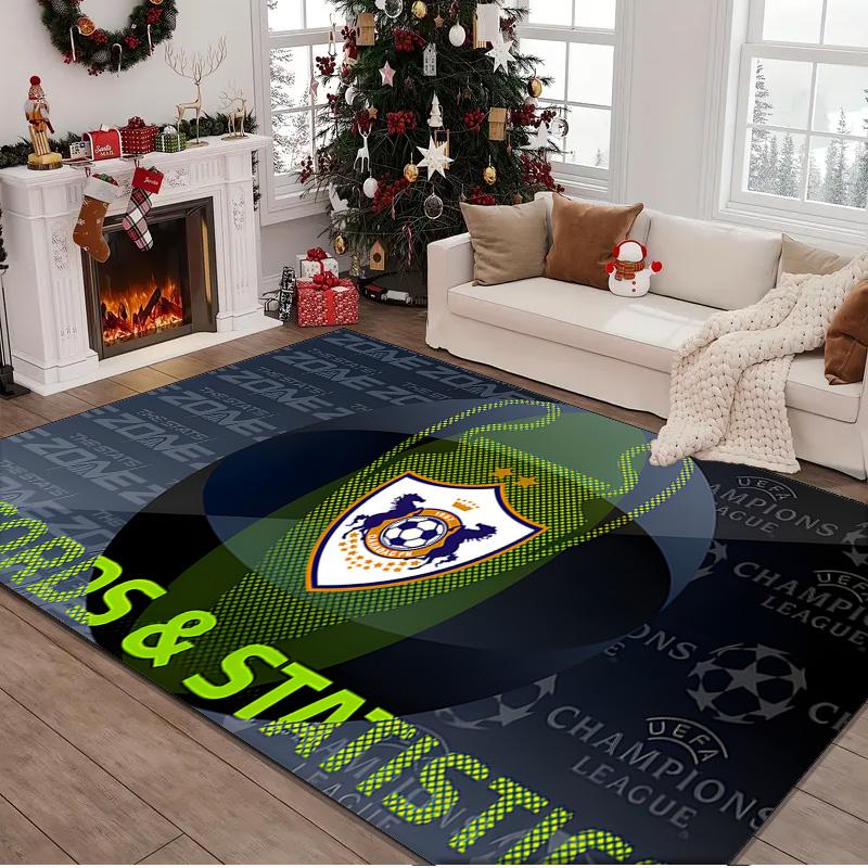 1PC rug Soccer Team Qarabag Design Carpet, Chair Rug,Area Rug for Office Bedroom living rooms bedroom, Doormat decor Christmas fan gifts