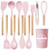 12Pcs /set Non-Stick Design Silicone Spatula Set Non-Stick Spatula Set  Kitchen Use