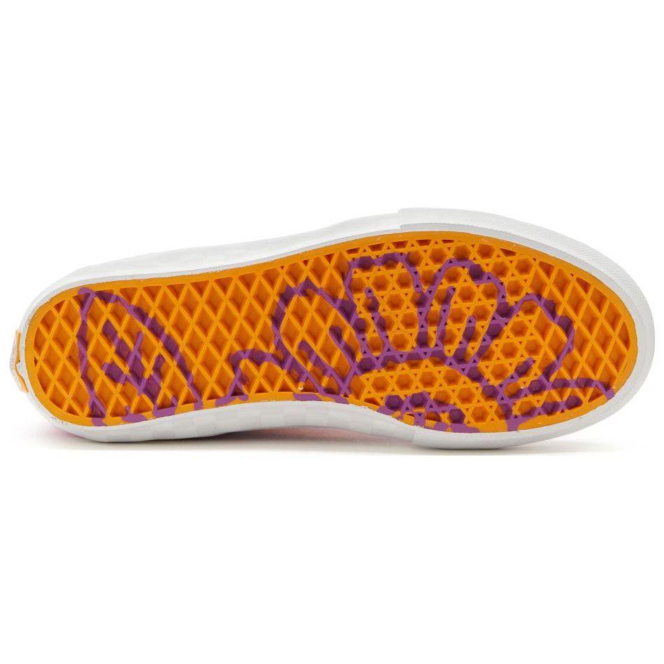 Vans Skate Grusoe Leather Casual Mid-Top Skate Shoes Unisex Sneakers Purple Yellow VN0A5FCG3VY