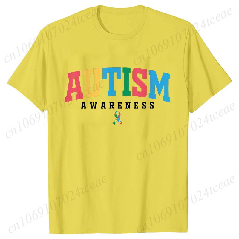 Autism Awareness T-shirts for Women Clothing Retro Autism Awareness Month Shirts Female T-Shirt Harajuku Graphic Y2k Tops