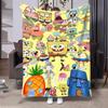 Kawaii S-SpongeBob Bed Blanket Throw Blankets for Winter Christmas Camping Bedspreads and Coverlets Summer Comforter Anime Sofa
