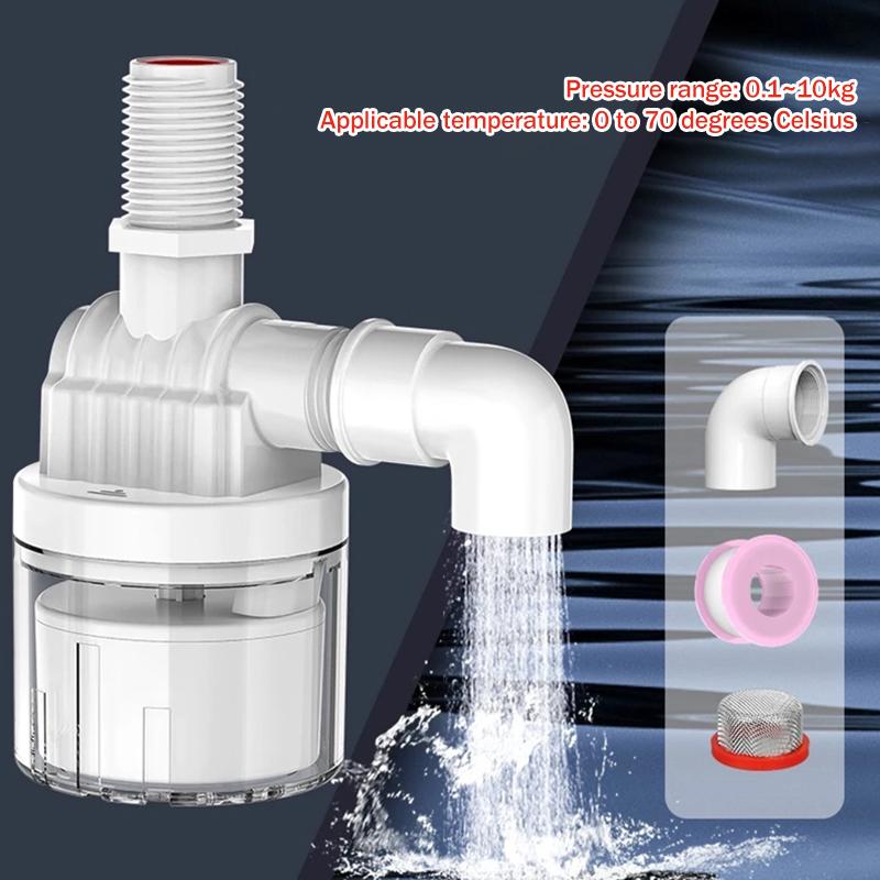 Torre valvola di controllo automatico del livello dell'acqua da 1/2" 3/4" con sfera galleggiante installata all'interno del serbatoio, ingresso e uscita senza spina.