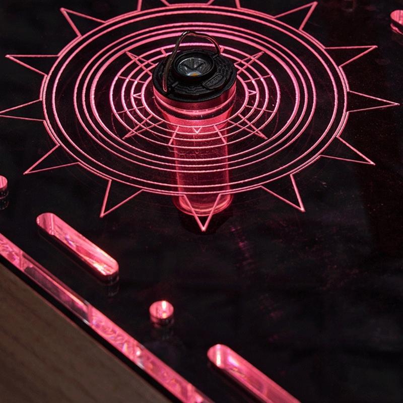 Multifunktionale Campingtisch-Einheit Platine Tragbar Acryl Klar Tischplatte Tischzubehör für Camping Licht