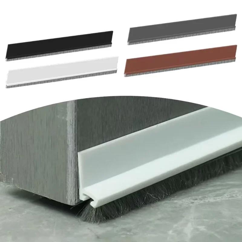 1PC 1m/39.37inch Door Sealing Strip Self-adhesive Door Bottom Gap Filling Sealing Strips Insect Proof Brush Strip Windproof Soun