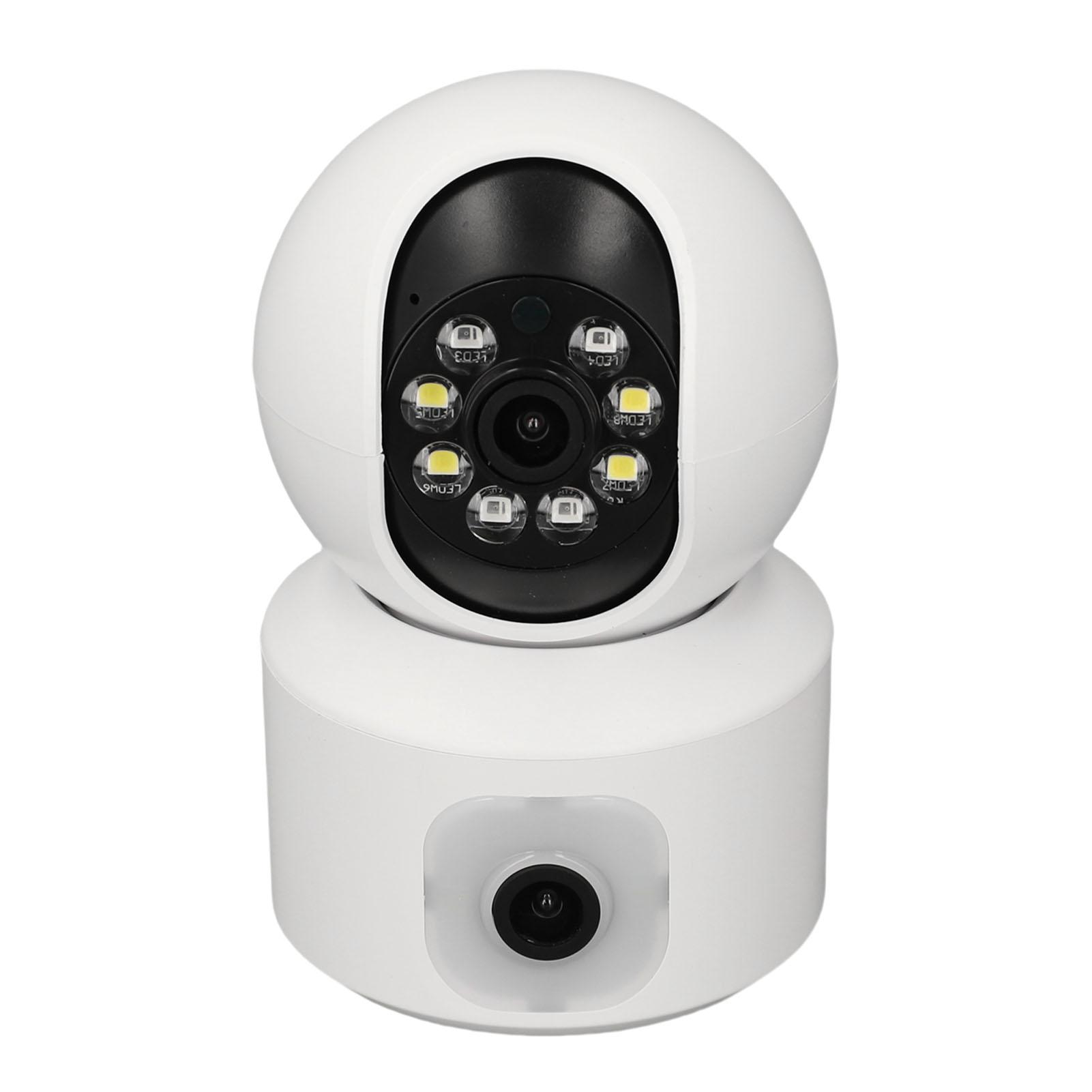 

Камера безпеки з подвійним об єктивом 1080P Бездротова домашня WiFi камера безпеки 360-градусне PTZ-обертання Рух