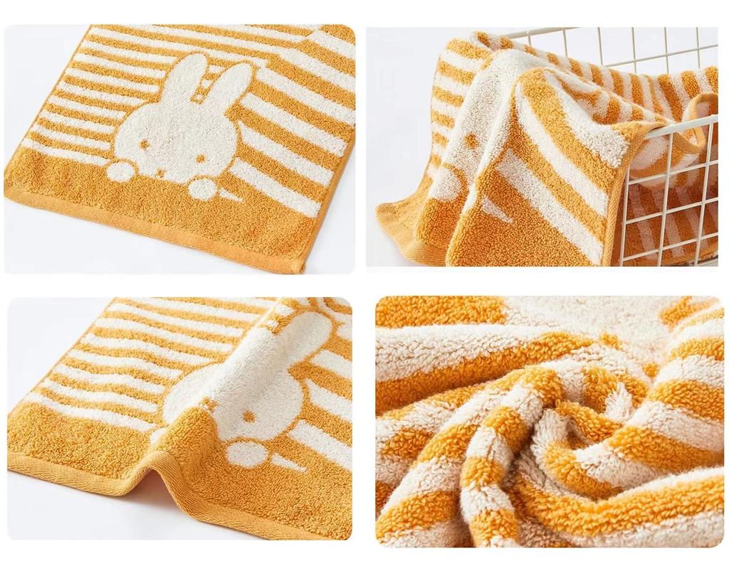 Miffy and Snoopy Face Mini Bath Hand Cute Towels Towel, Towel, Towel, Soft, Lint-Resistant, Durable, Thin, (Miffy B, 3-Piece Set)
