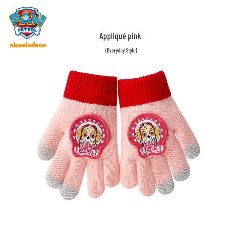 PAW Patrol Kids  Winter Gloves - Warm Wool Five-Finger Gloves for Boys and Girls 15×9.5 cm