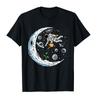 100 Cotton Astronaut Unicorn Planet Alien Space Moon For Men Women Black TShirt Graphic Harajuku Fashion Tee T Shirt XS5XL