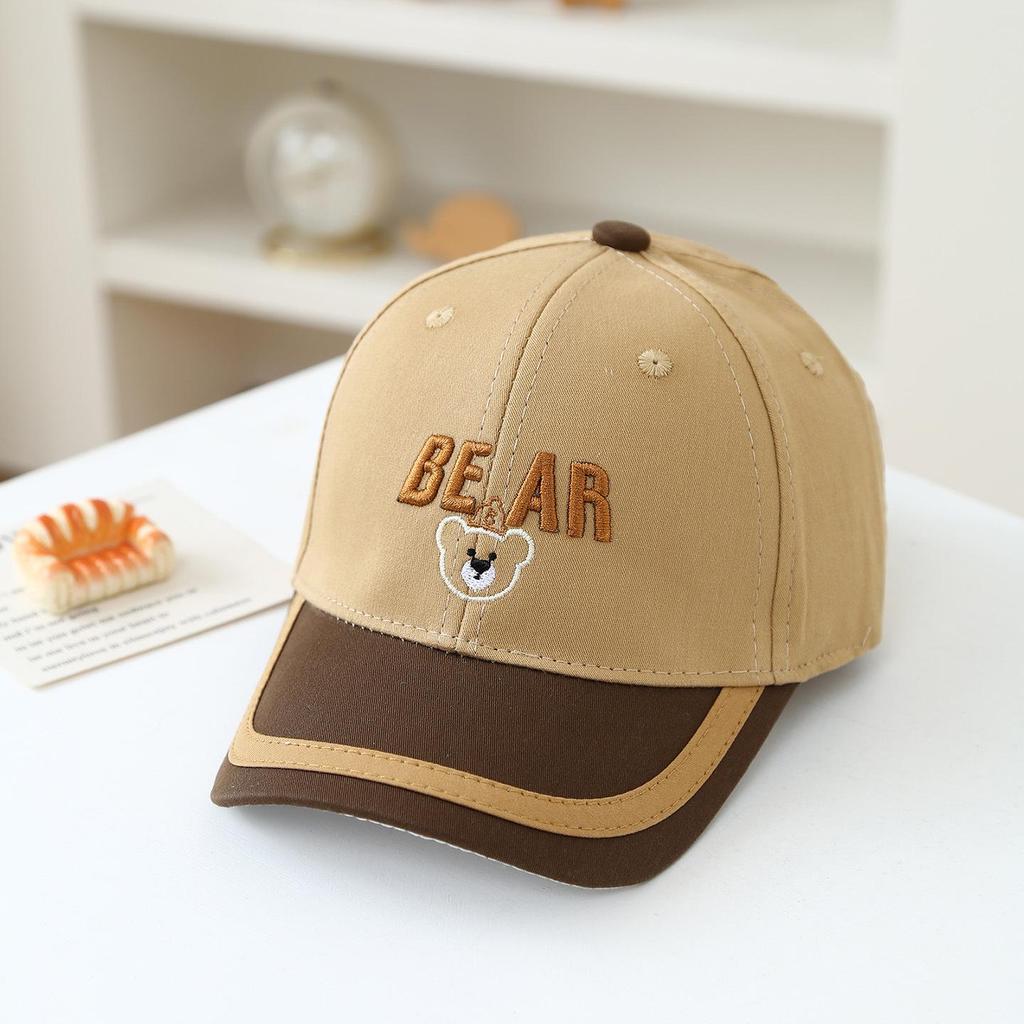 Boys/Girls Little Bear Duckbill Cotton Sun Hat - Baby Cartoon Baseball Cap for Spring/Summer
