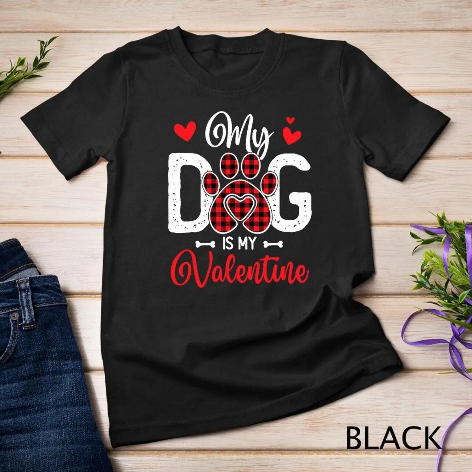 My Dog Is Valentine T Shirt Valentines Day Costume S