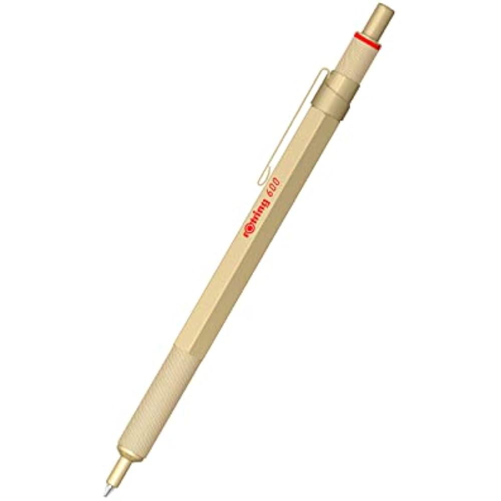 ROTRING ROTRING 600 Oil-based Ballpoint Pen M Medium Knock Type Luxury Brand Gift Gold 2183911 Ge...
