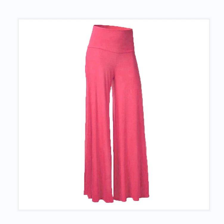 Women's Ice Silk Drape Wide Leg Pants Plus Size Yoga Pants Fitness Loose Pants