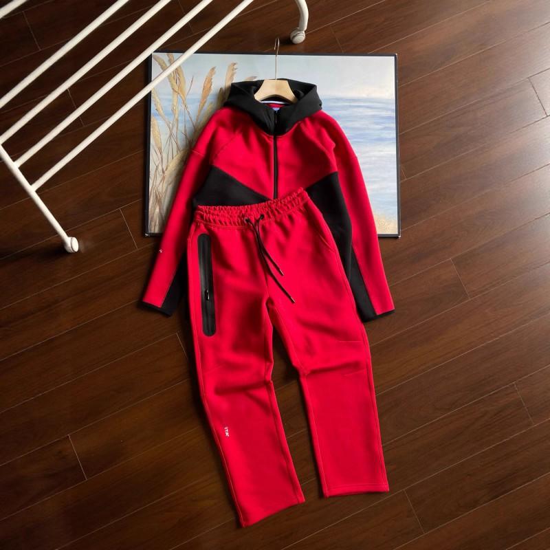 2026 NOCTA Air Layer Color Block Tracksuit Womens Long Sleeve Hooded Sport Set